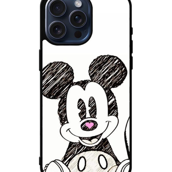 Mickey Mouse Hand Drawing iPhone 15 Pro Max Case CT3275