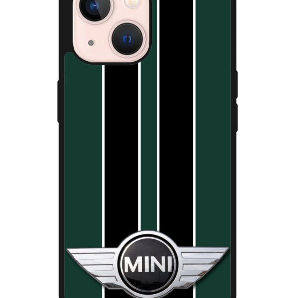 Mini Cooper Style British Racing Black Green Google iPhone 13 Case CT0695