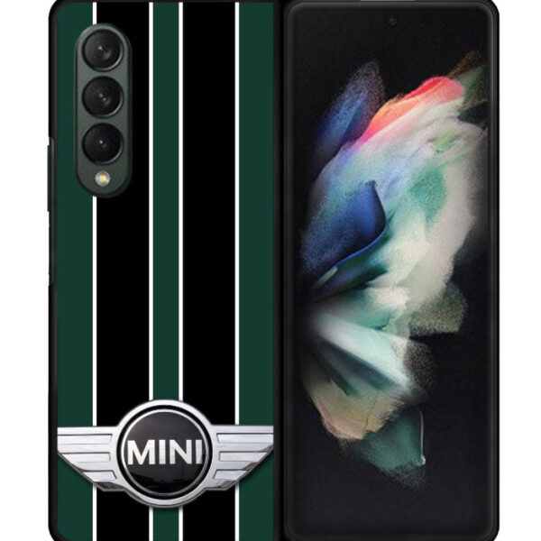 Mini Cooper Style British Racing Black Green Samsung Galaxy Z Fold 3 5G CT0695
