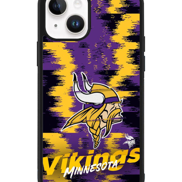 Minnesota Vikings Torn Paper Style Logo iPhone 15 Plus Case CT10282