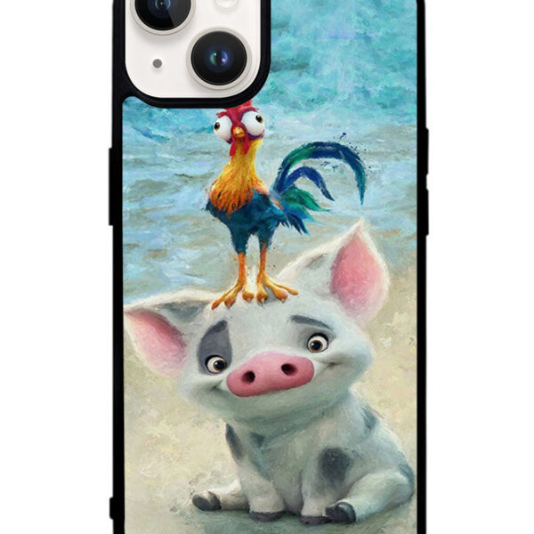 Moana Pua Pig Heihei Beach iPhone 14 Plus Case CT9034