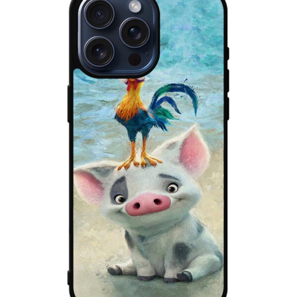 Moana Pua Pig Heihei Beach iPhone 15 Pro Max Case CT9034