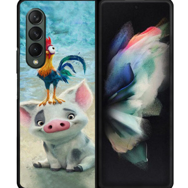Moana Pua Pig Heihei Beach Samsung Galaxy Z Fold 4 5G CT9034