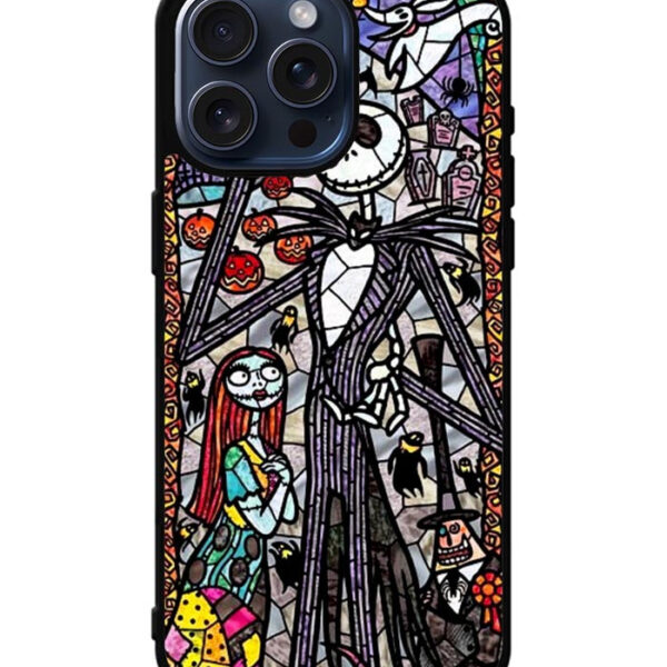 Nightmare Before Christmas Art Glass iPhone 15 Pro Max Case CT1351