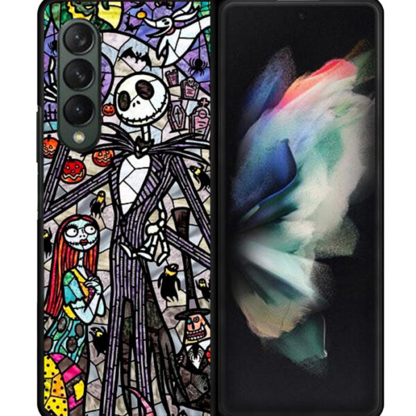 Nightmare Before Christmas Art Glass Samsung Galaxy Z Fold 3 5G CT1351