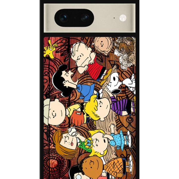 Peanuts In Background Wood Art Google Google Pixel 7 Case CT0228