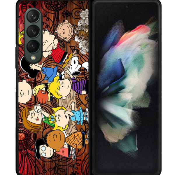 Peanuts In Background Wood Art Google Samsung Galaxy Z Fold 3 5G CT0228