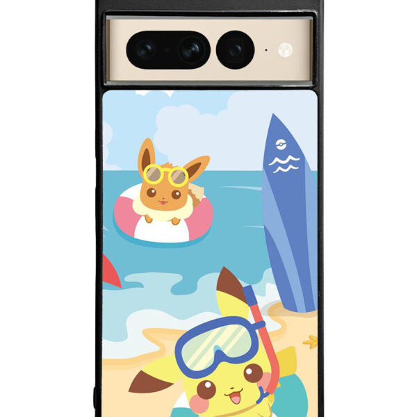 Pikachu Eevee Pokemon Google Pixel 7 Pro Case CT9054