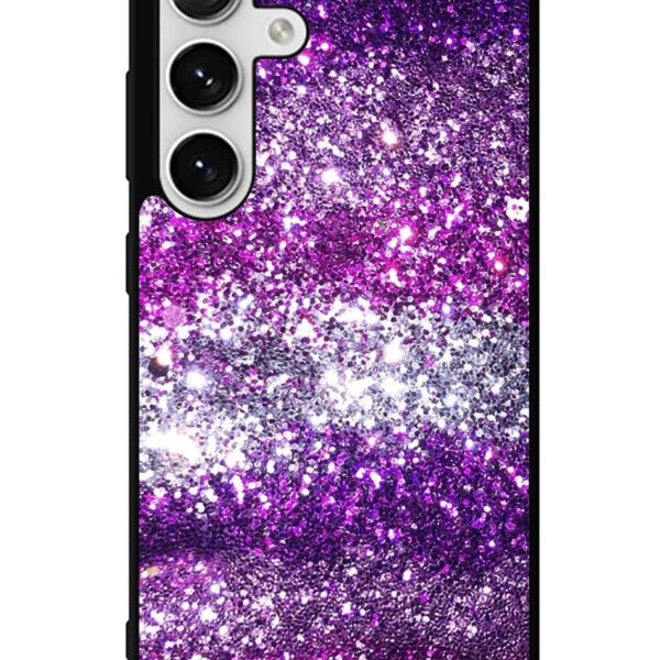 Pink Purple Silver Bling Sparkling Sparkles Samsung Galaxy S24 5G Case CT2916