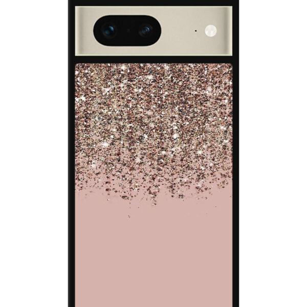 Pink Rose Gold Bronze Glitter Google Pixel 7 Case CT10545