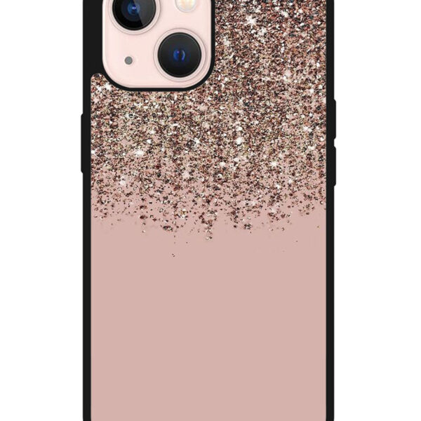 Pink Rose Gold Bronze Glitter iPhone 13 Mini Case CT10545