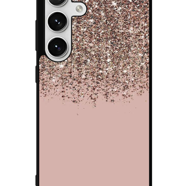 Pink Rose Gold Bronze Glitter Samsung Galaxy S24 5G Case CT10545