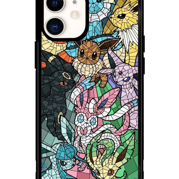 pokemon stained glass iPhone 12 Case CT7261
