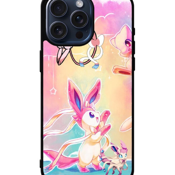 Pokemon Sylveon and Mew iPhone 15 Pro Max Case CT0810