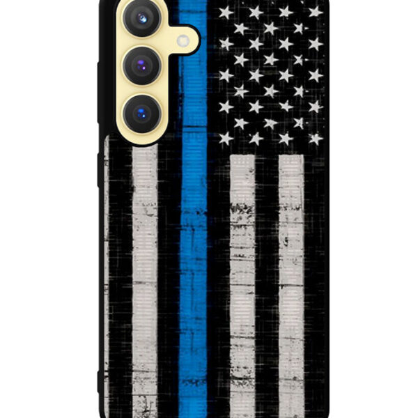 Police Blue Line Flag Samsung Galaxy S24 Plus Case CT1320