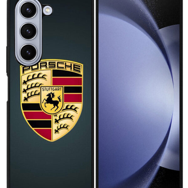 Porsche Logo Wallpaper Samsung Galaxy Z Fold 5 2023 5G Case CT0920