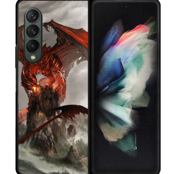 red dragon Wallpaper Samsung Galaxy Z Fold 3 5G CT1768