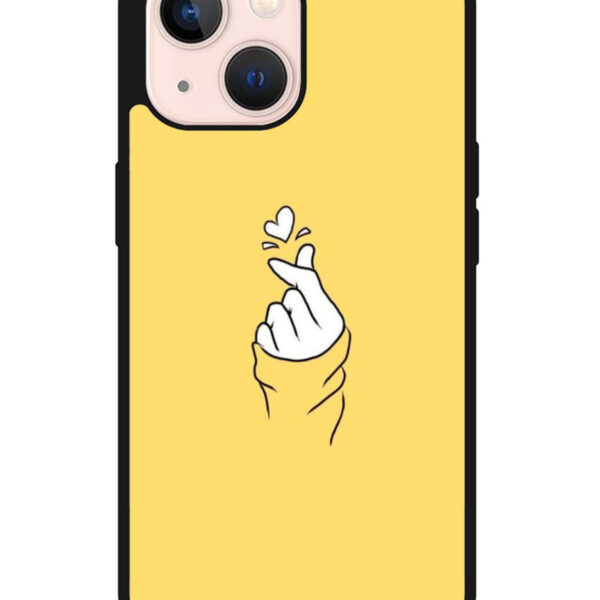 Saranghaeo Hand Love Yellow iPhone 13 Mini Case CT6926