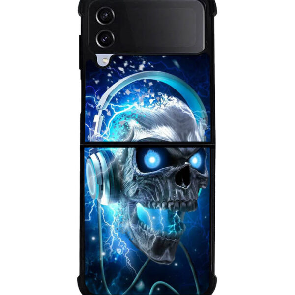 Skull Blue Samsung Galaxy Z Flip 3 5g Case CT4063