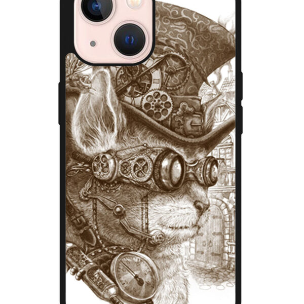 Steampunk cats Google iPhone 13 Mini Case CT1504