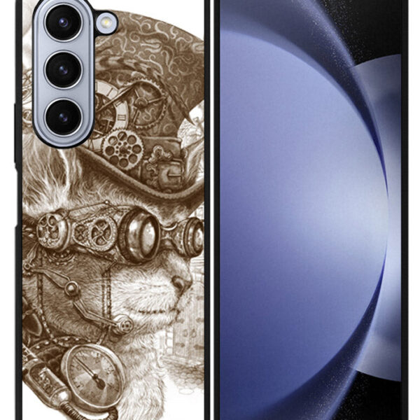 Steampunk cats Google Samsung Galaxy Z Fold 5 2023 5G Case CT1504