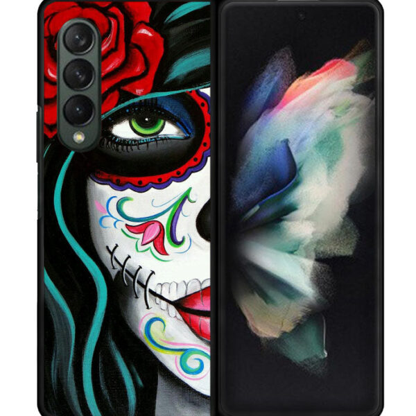 Sugar Skull Acrylic Paintin Samsung Galaxy Z Fold 3 5G CT9599