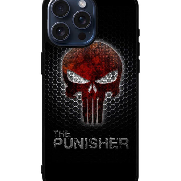 The Punisher Skull Logo iPhone 15 Pro Max Case CT1795