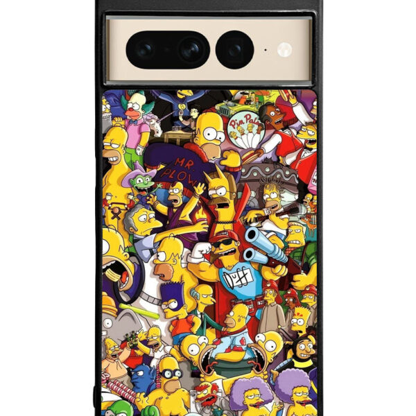 The Simpsons All Characters Google Pixel 7 Pro Case CT9898