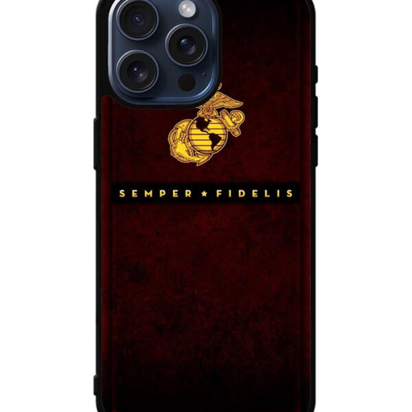 USMC Semper Fidelis iPhone 15 Pro Max Case CT9886