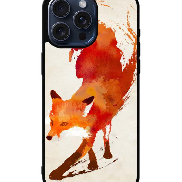 Watercolor art orange red fox animal iPhone 15 Pro Case CT0525