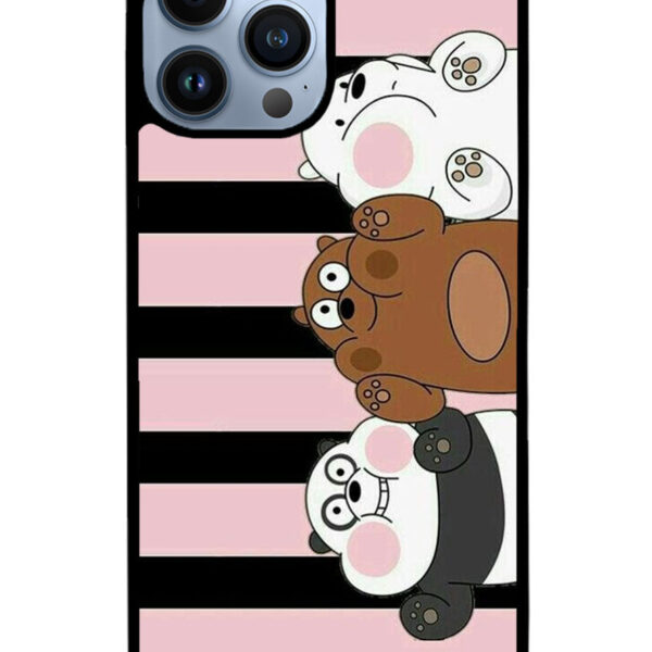 We Bare Bears Glass iPhone 13 Pro Case CT3604