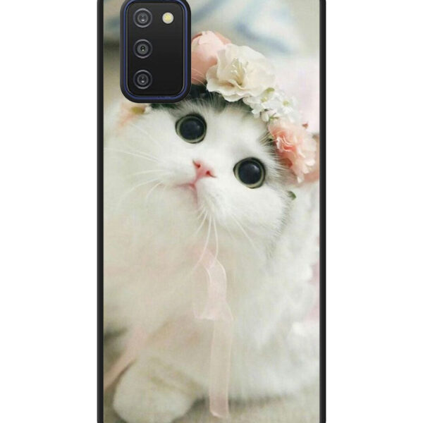 White Cat Samsung Galaxy A03S Case CT4008