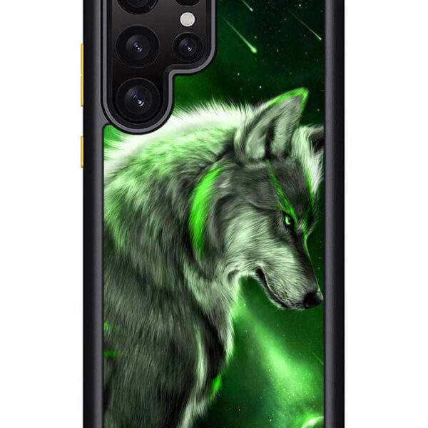 Wolf Green Samsung Galaxy S22 Ultra 5G Case CT0038